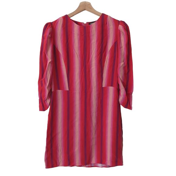 Something Navy Womens Dress Striped Red Pink Mini Blogger Favorite Size‎ Small - Picture 5 of 8